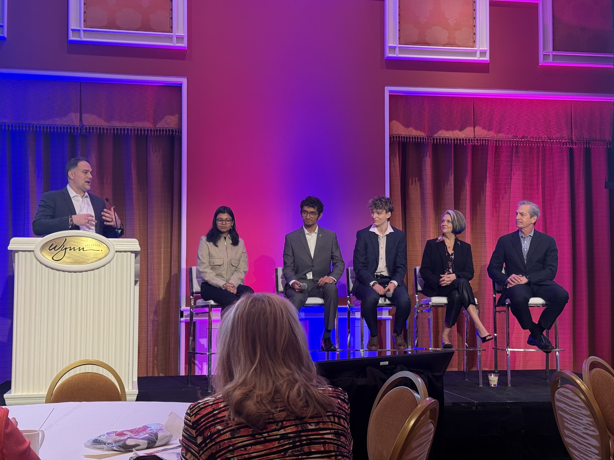 John Wingate hosting the NACUSO Converge Accelerator panel at the Wynn, Las Vegas